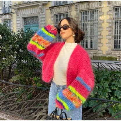 Chaquetón ligero a rayas moderno