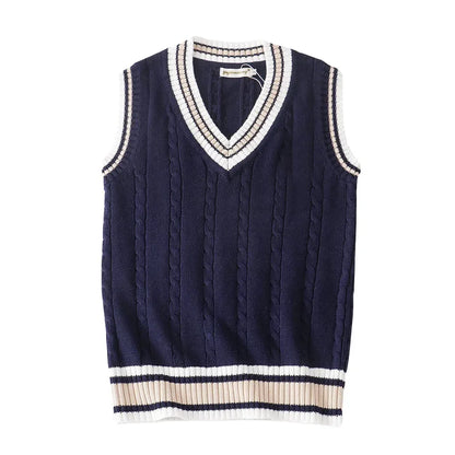 Chaleco Punto Grueso Cuello V Masculino