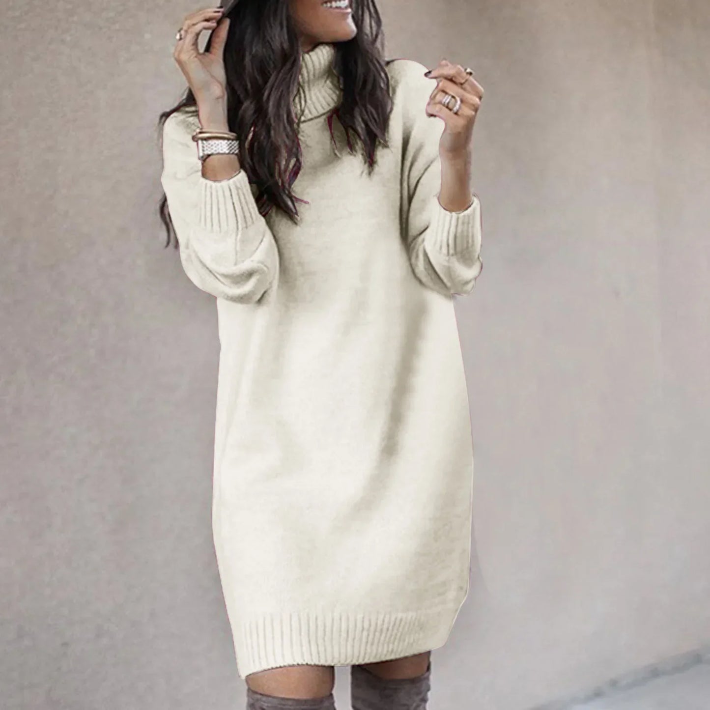 Vestido Cálido Invierno Mujer