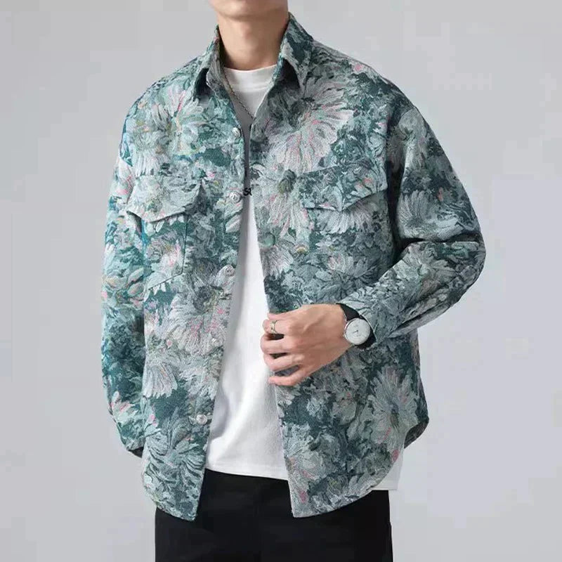 Chaqueta de Flor Estampada Mujer - Vestiria