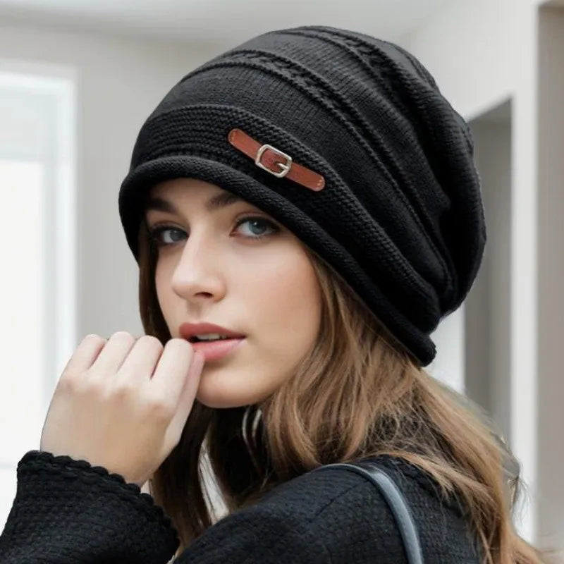 Gorro de lana cálido y suave para mujer