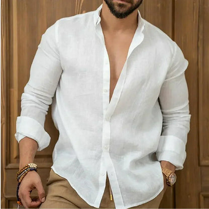 Camisa Lino Ligera Verano Hombre