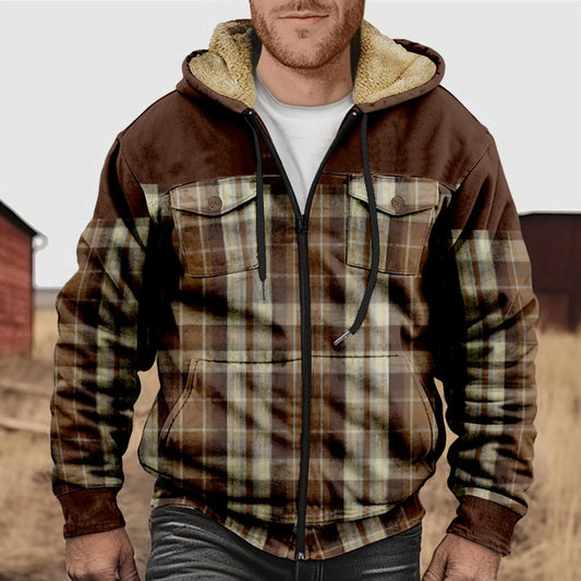 Camisa Hombre Franela Acogedora con Capucha - Vestiria