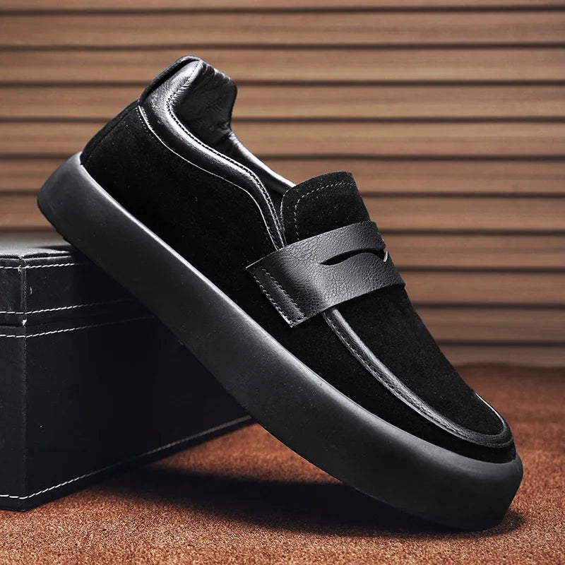 Zapatos de ante hombre elegantes y cálidos