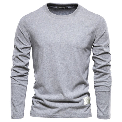 Camiseta Hombre Manga Larga Cuello Redondo Clásica