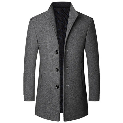 Abrigo Invierno Hombre Clásico Botones