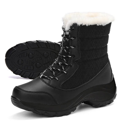 Botines Cuero Cálido Forro Peludo Invierno
