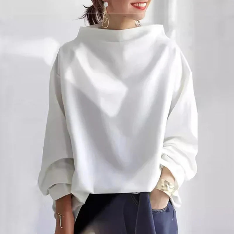 Sudadera Mujer Cuello Alto Amplia Confortable