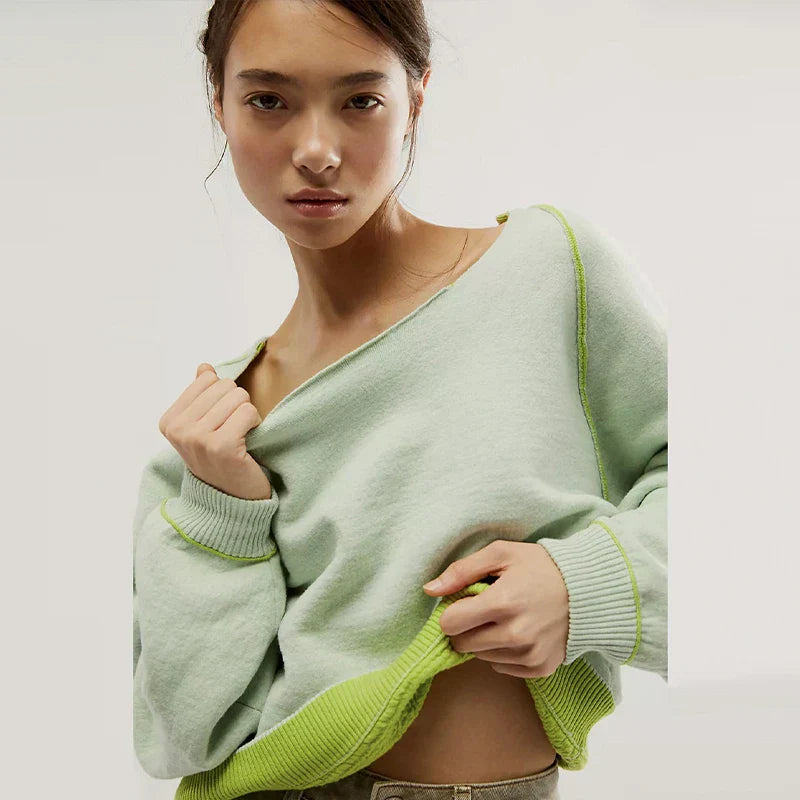 Jersey Reversible Mujer Cuello Redondo