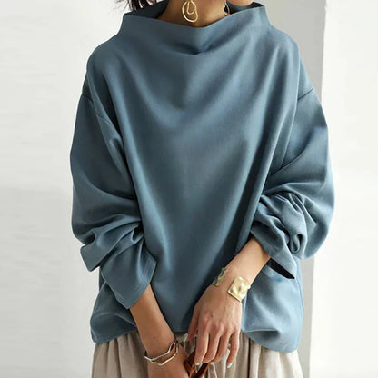 Sudadera Mujer Cuello Alto Amplia Confortable
