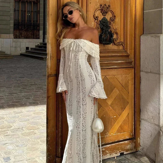 Vestido Maxi Elegante con Mangas Largas - Vestiria
