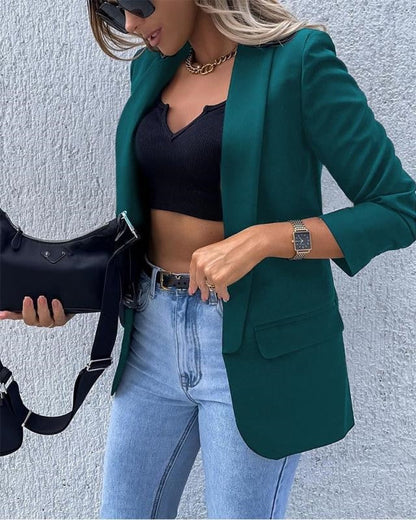 Chaquetilla ajustada con bolsillos mujer