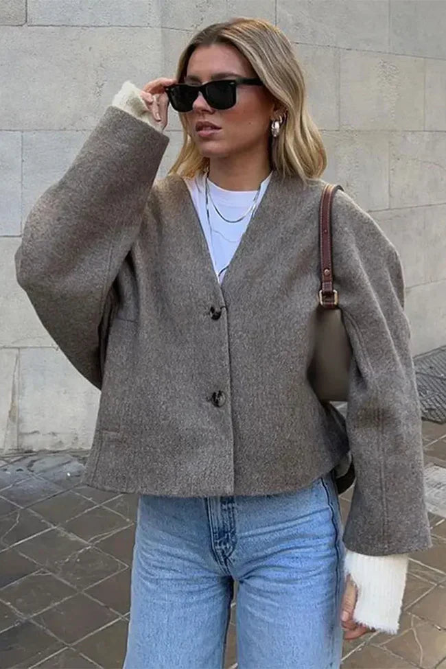 Abrigo Mujer Grande Elegante
