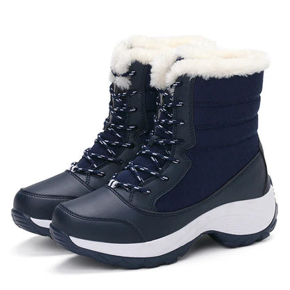 Botines Cuero Cálido Forro Peludo Invierno
