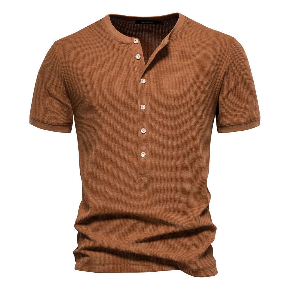 Camisa Hombre Elegante con Cuello Alto