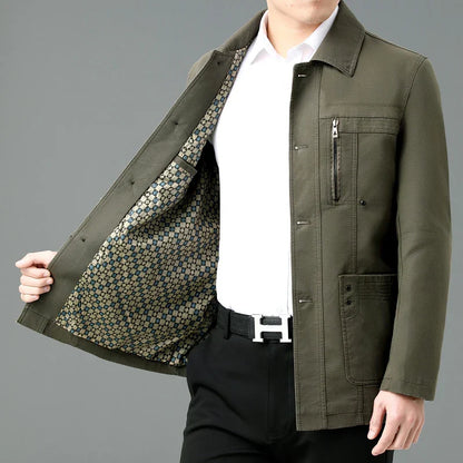 Chaqueta Abultada Estampada Casual - Vestiria