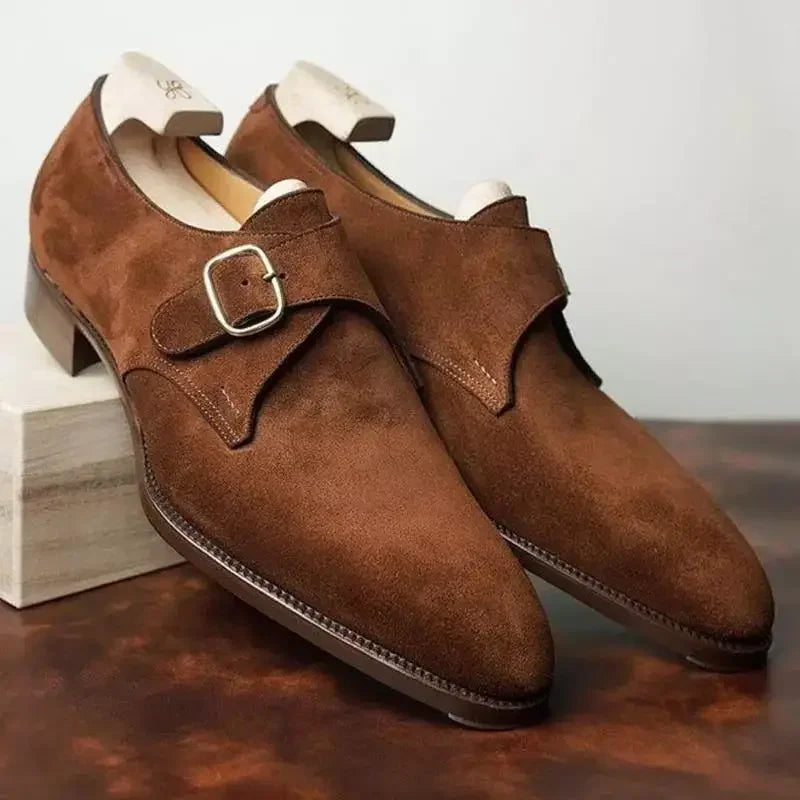 Zapatos Hombre Cuero Marrón Clásicos