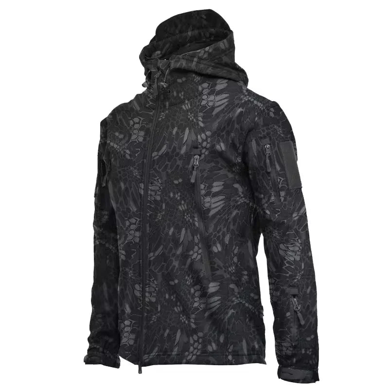 Chaqueta Táctica Hombre Impermeable con Capucha