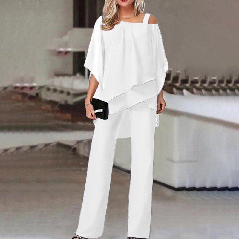 Conjunto de dos piezas femenino elegante