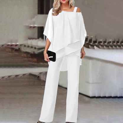 Conjunto de dos piezas femenino elegante