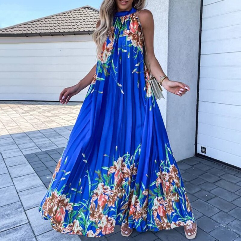 Vestido Floral Estampado con Volantes