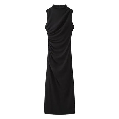 Vestido Mujer Midi Elegante Cintura