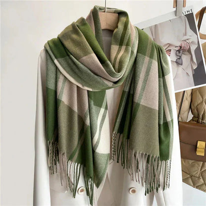 Bufanda Cuadros Elegante Invierno
