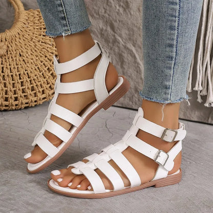 Sandalias Cuero Flexibles Femeninas
