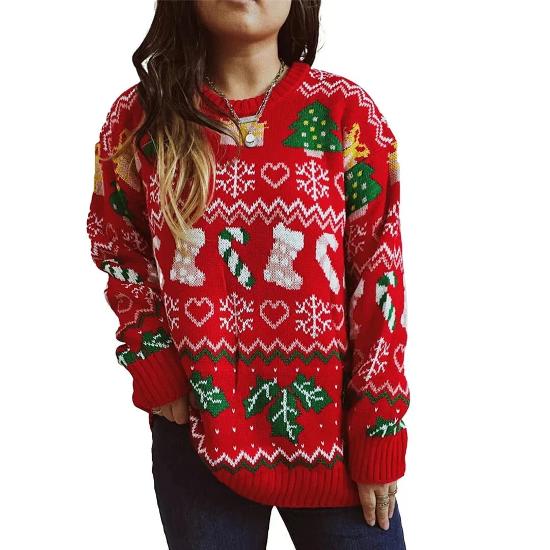 Sudadera Navidad Mujer Cálida Mangas Largas - Vestiria