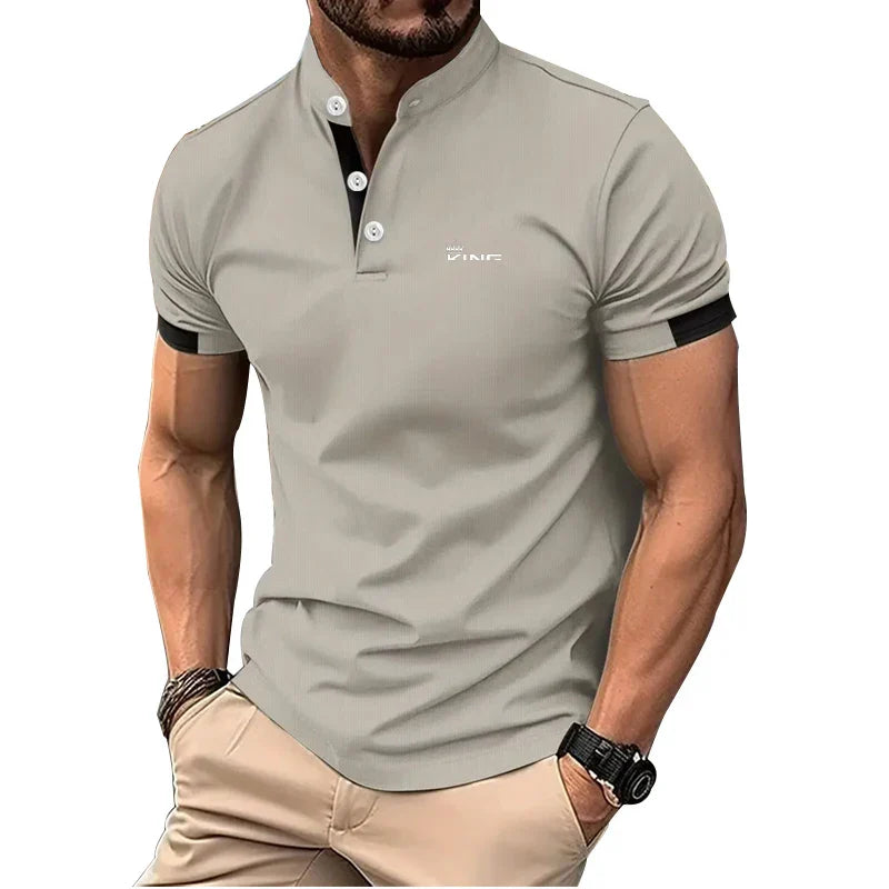 Camisa Polo Clásica Hombre Cuello Mao - Vestiria