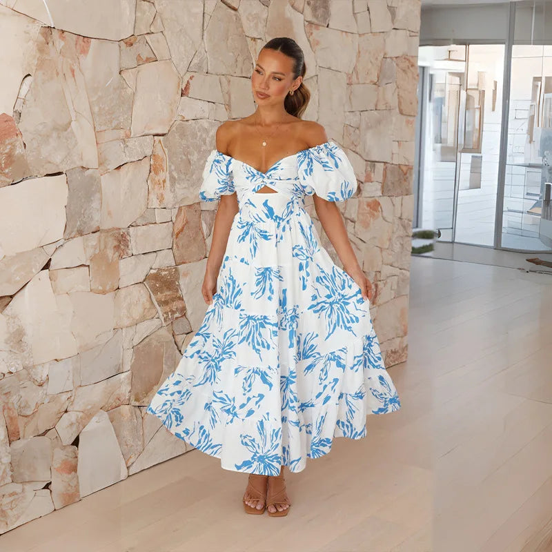 Vestido Boho Floreado con Tirantes Deslizables - Vestiria