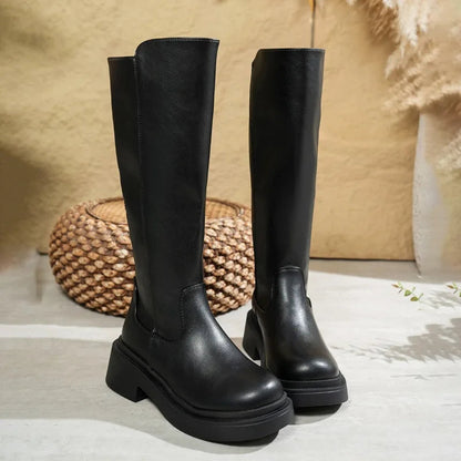 Botas Mujer Invierno Alto Tacón Rodilla - Vestiria