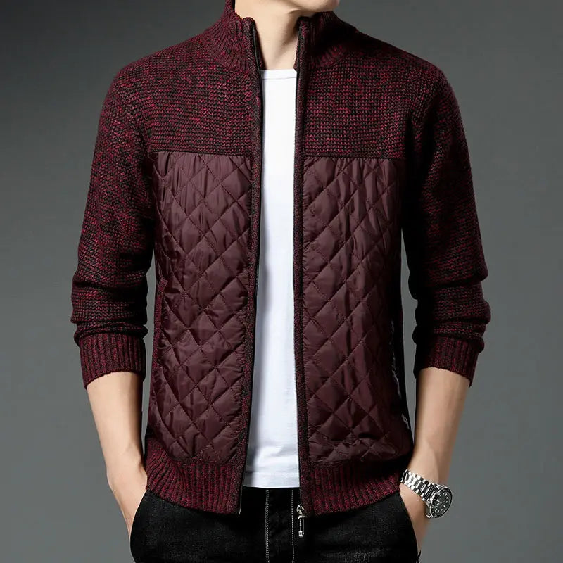 Chaqueta de punto abrigada cálida