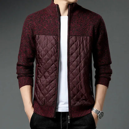 Chaqueta de punto abrigada cálida