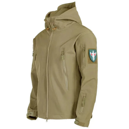 Chaqueta Táctica Hombre Impermeable con Capucha