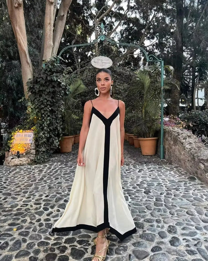 Vestido Elegante con Tirantes y Detalles