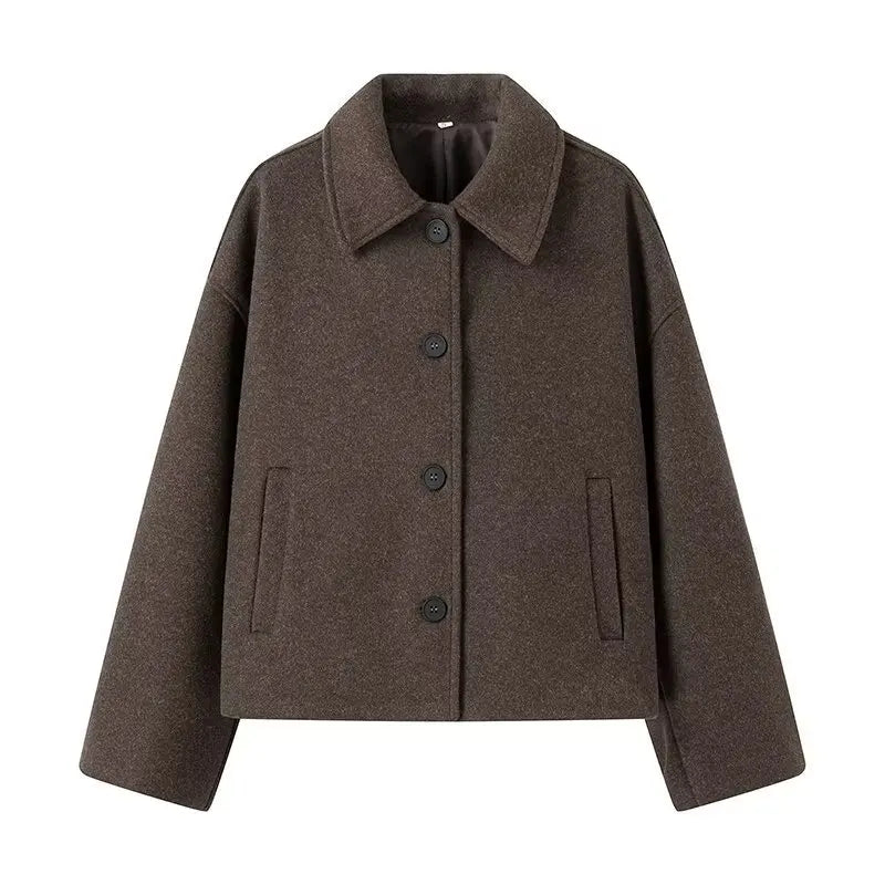 Chaqueta acolchada cuello alto suave