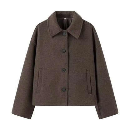 Chaqueta acolchada cuello alto suave