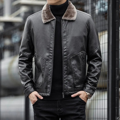Chaqueta Cuero Hombre Estilo León