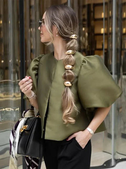 Camisa Mujer Mangas Cortas Florales Elegante - Vestiria