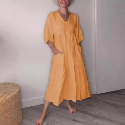 Vestido Mujer Midi Cómodo con Bolsillos - Vestiria
