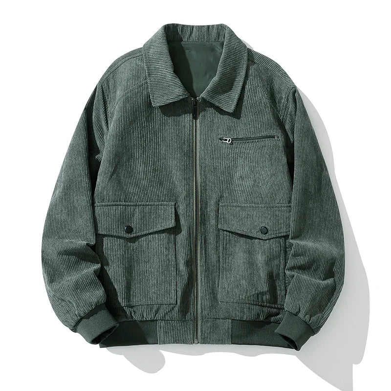 Chaquetón de Pana Cremallera Café