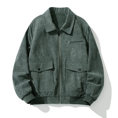 Chaquetón de Pana Cremallera Café