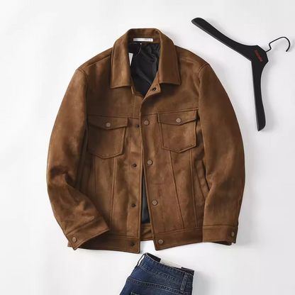 Chaqueta Hombre Piel Sintética Elegante