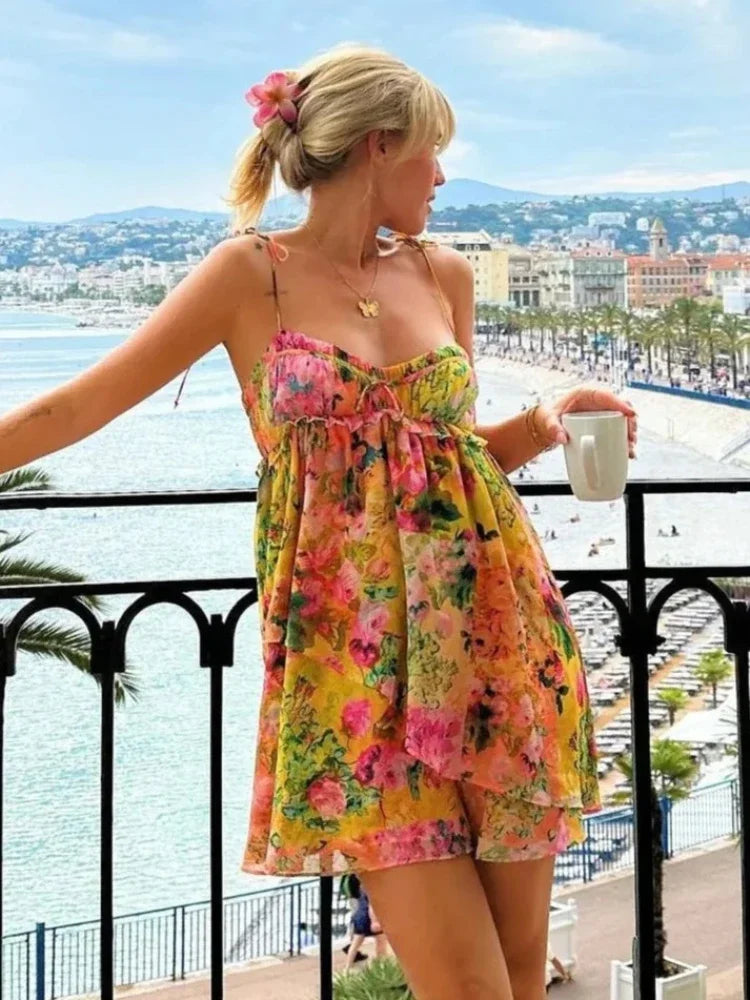 Vestido Floral Estilo Libre Mujer