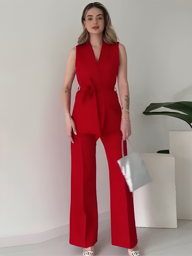 Traje Mujer Elegante Chaqueta Vestido Pantalón Alto