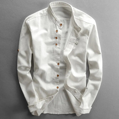 Camisa Manga Larga Estilo Japonés para Hombre