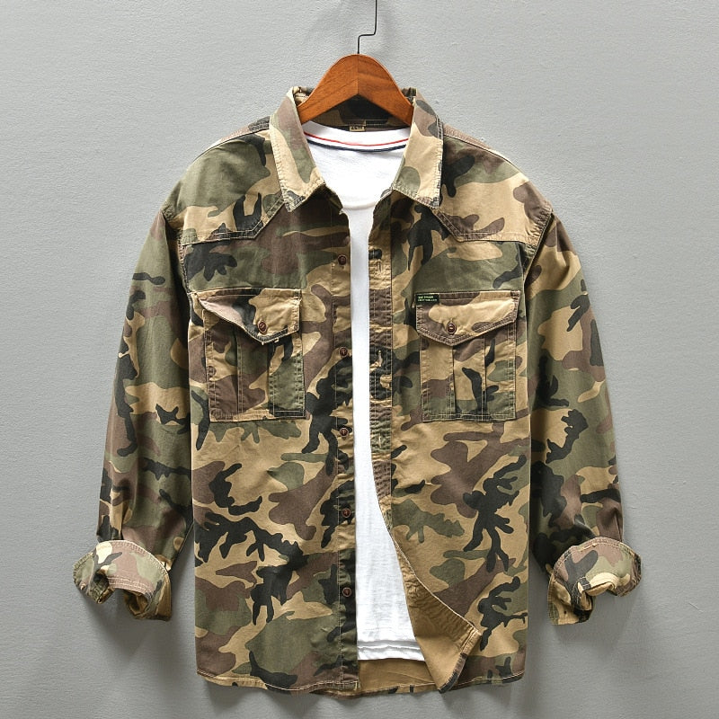 Camisa Militar Camuflaje Resistente