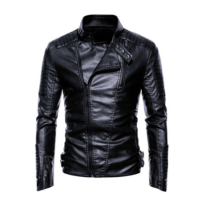 Chaqueta de Cuero Ajustada Moto - Vestiria