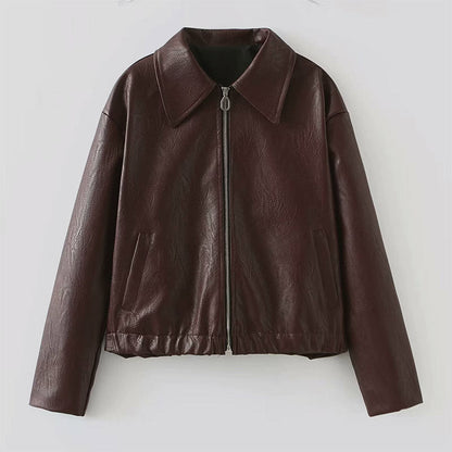 Chaqueta de invierno con manga larga y cierre práctico